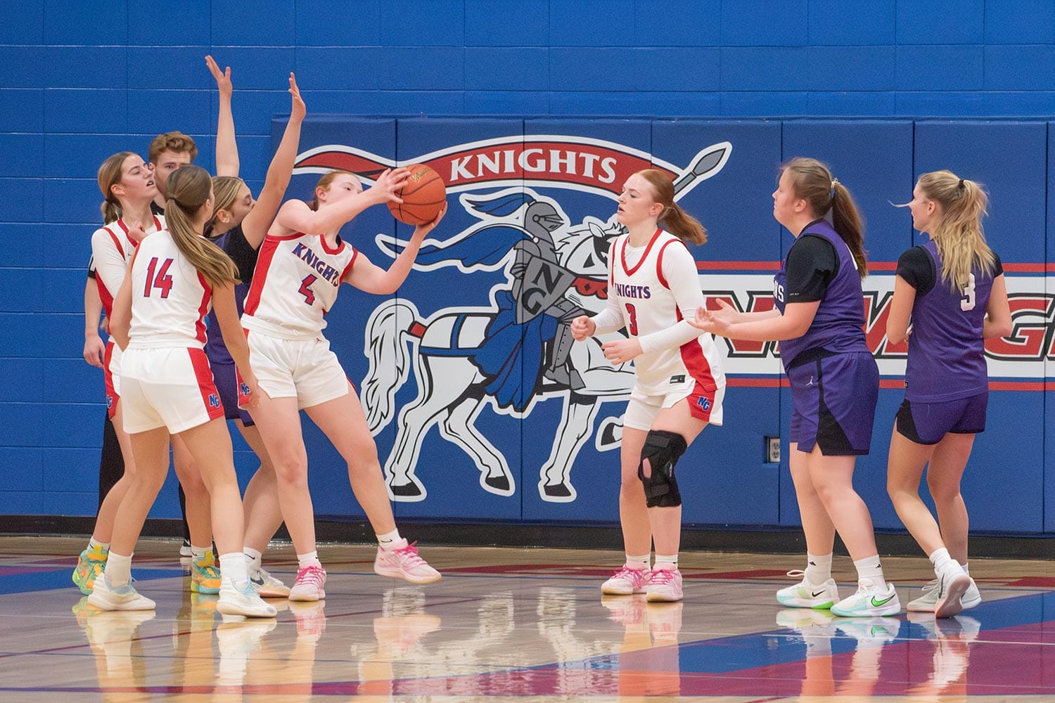 Photo Essay: Knights Lock in at Home